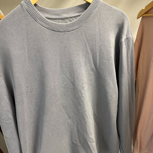 Alex Crane Medium Slate Charcoal Grey Organic Cotton Crewneck Sweater - Picture 1 of 5